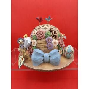 Jim Shore's "Bonnet of Easter Blessings" Lighted Figurine By Enesco. New In Box